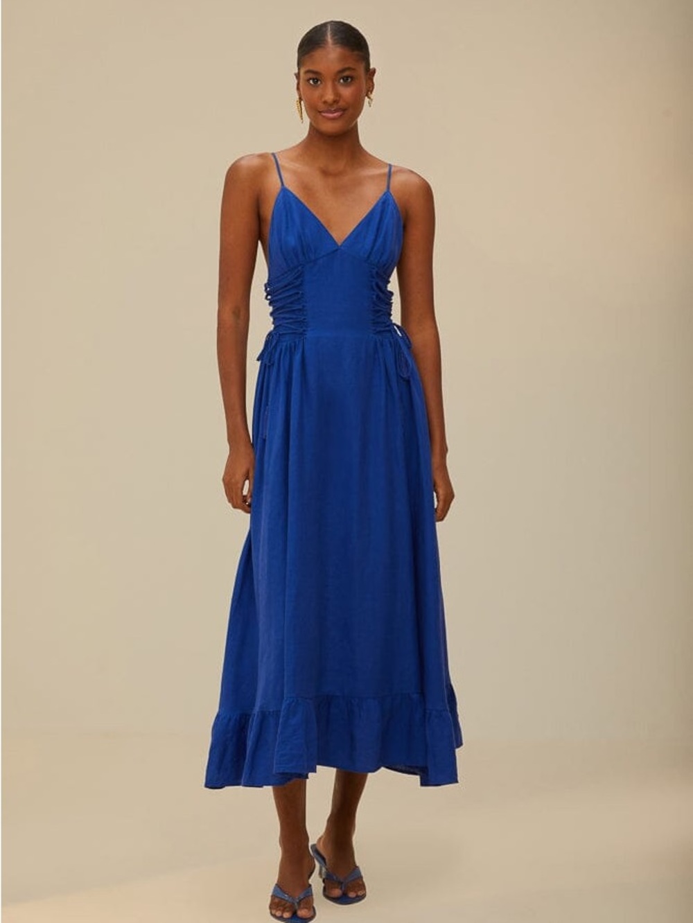 FARM Rio Royal Blue Midi Dress